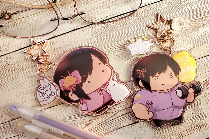 Bunny Butt Gang Acrylic Keychain product image (2)