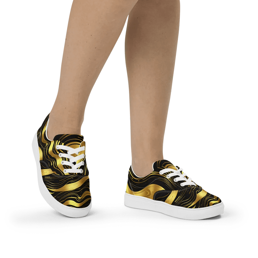 Golden Wave - Lace-Up Canvas Shoes product image (5)