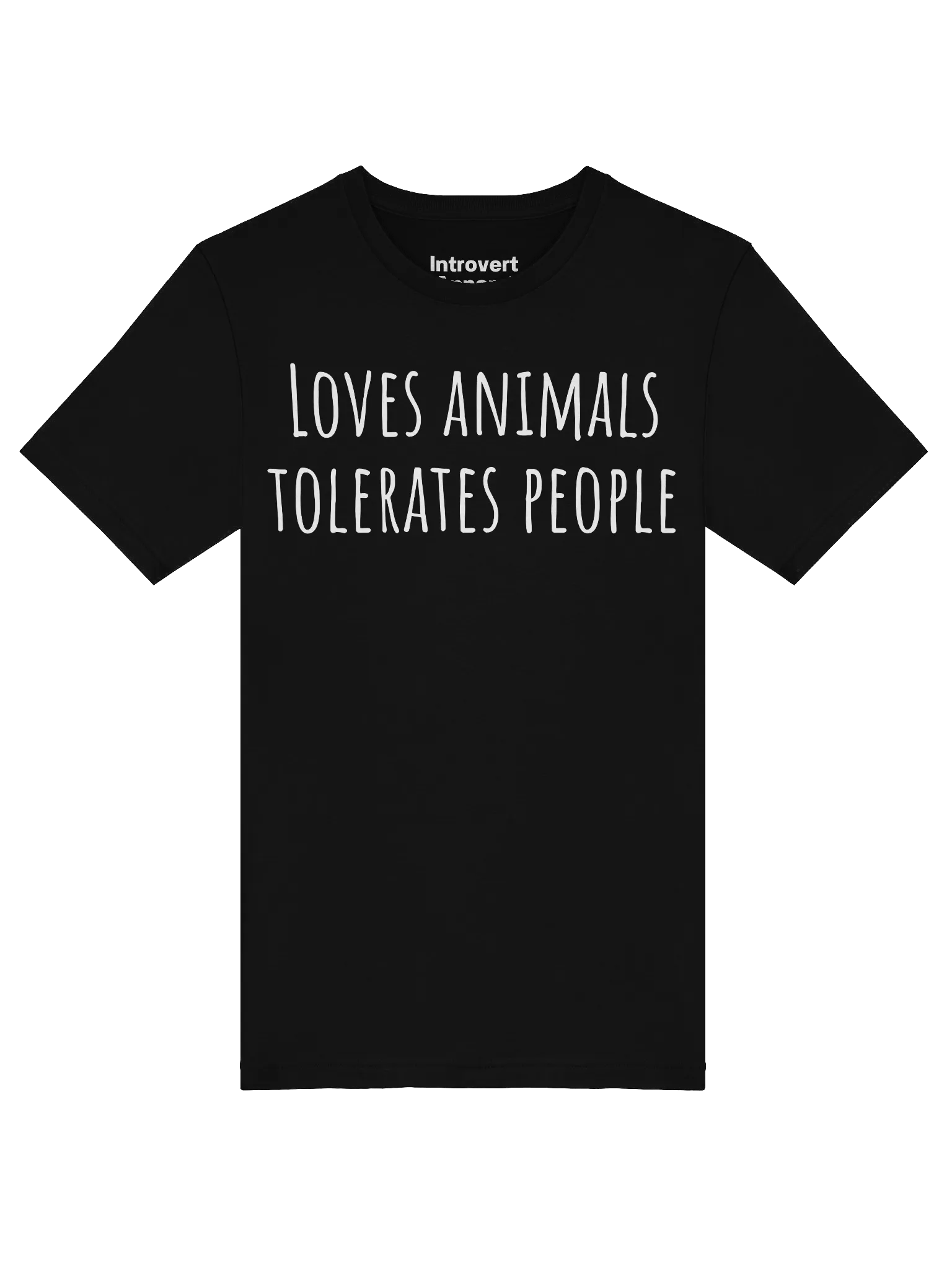 Loves animals tolerate people Unisex T-Shirt product image (5)