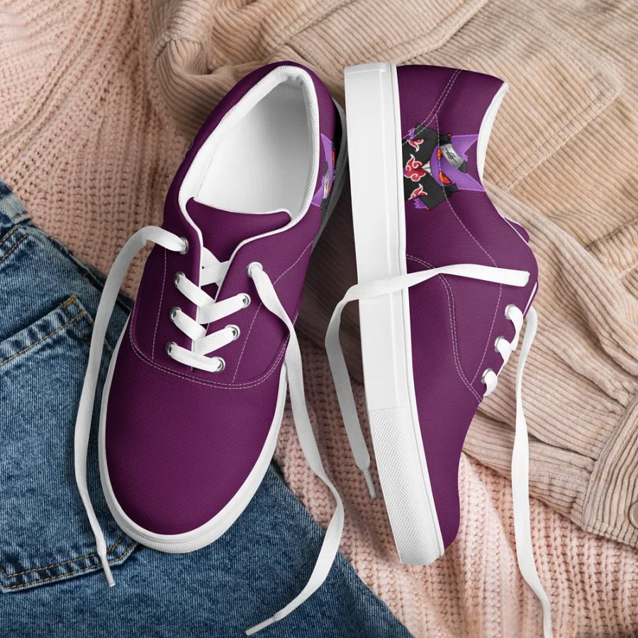 Gengar X Itachi Women's Lace-Up Canvas Shoes product image (9)