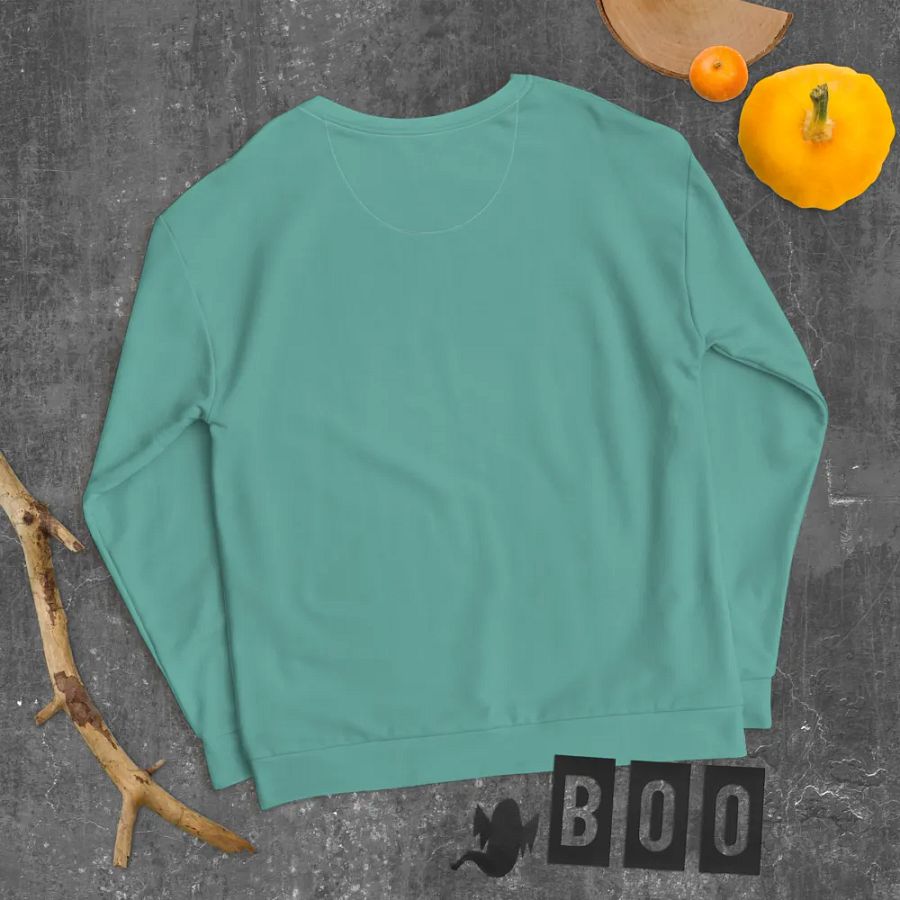 Plain Turquoise Green True Summer Unisex Recycled Polyester Heavyweight Premium Sweatshirt by Treasure Pie product image (11)