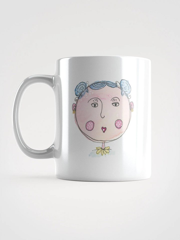 Whimsical Faces White Glossy Mug product image (2)