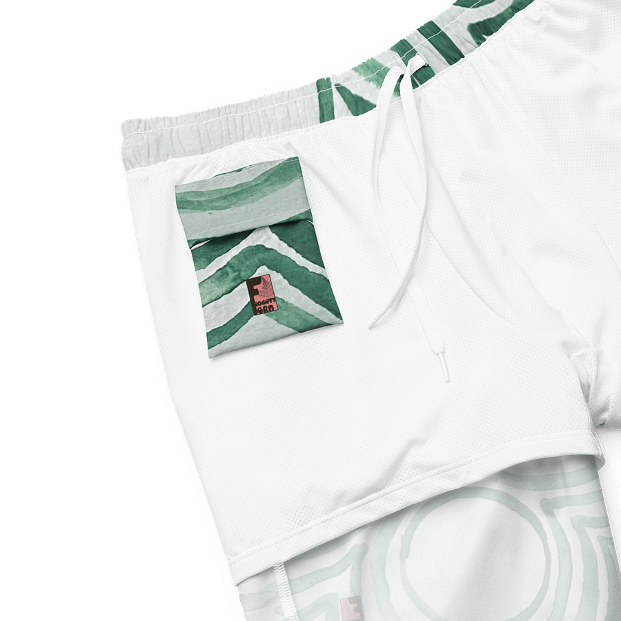 "Green Swirl" Swim Trunks product image (6)