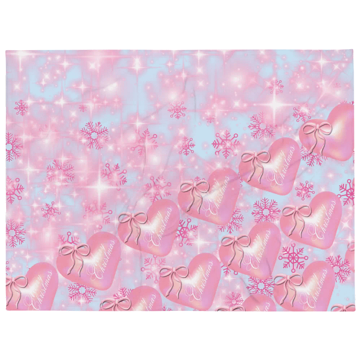 pink cuddly Christmas throw for decor moms wives friends girls product image (1)
