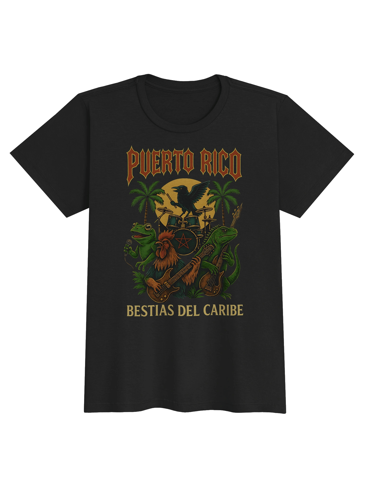 Puerto Rico Bestias del Caribe Band T-Shirt Mujer product image (1)