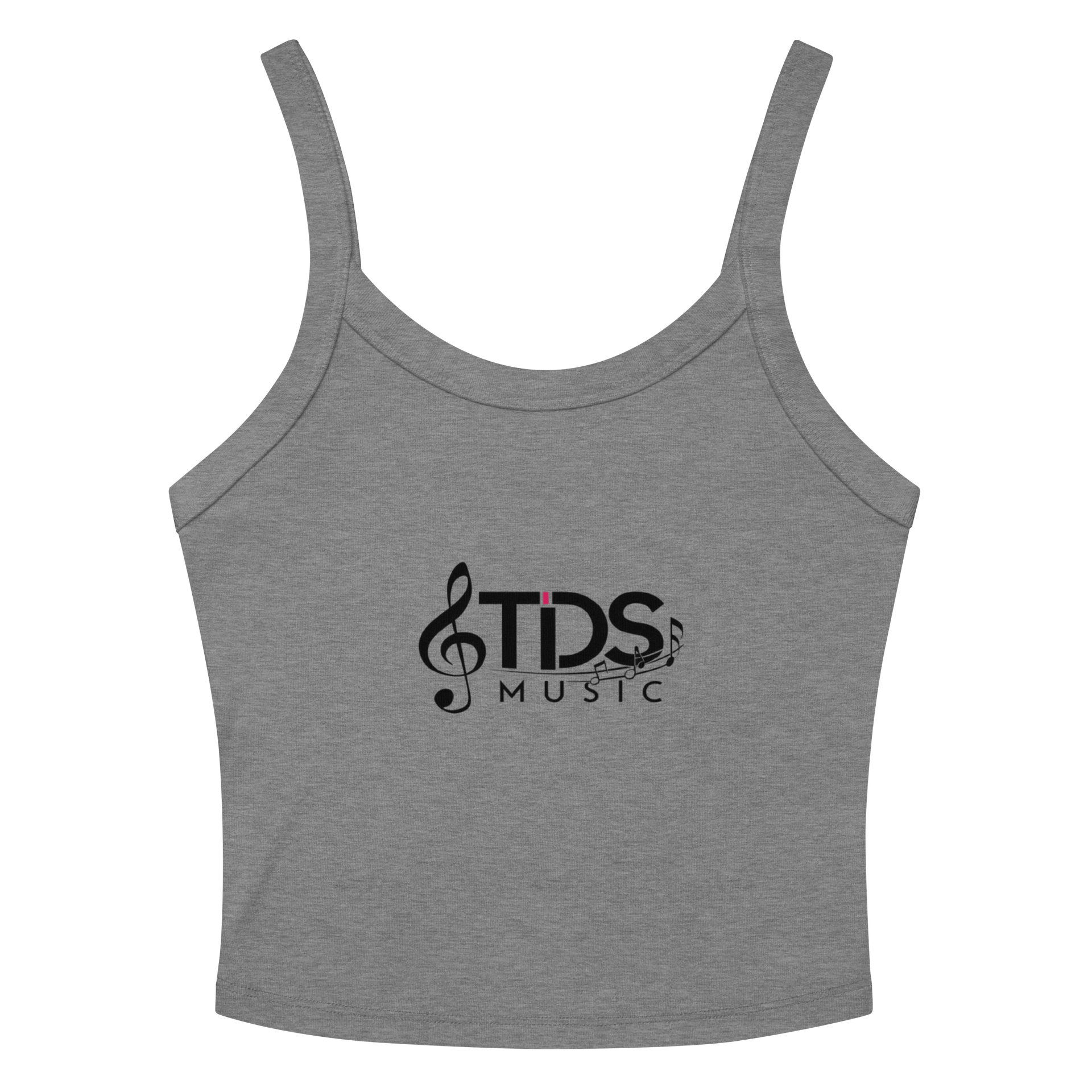 Women’s Micro-Rib Tank Top with TDS Music Design – Stretch Fit, Mid-Length, Scoop Neck | TDS Music product image (3)
