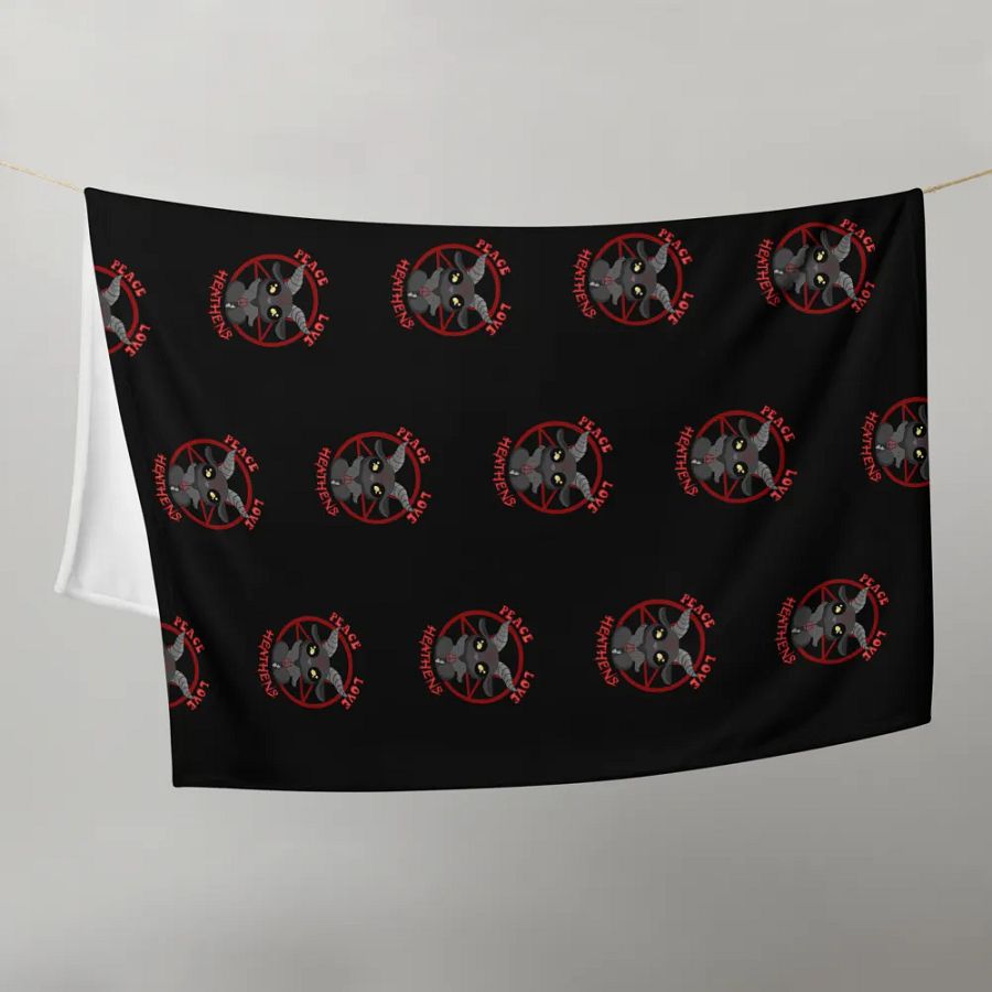 Peace, Love, Heathens Throw - Red product image (9)