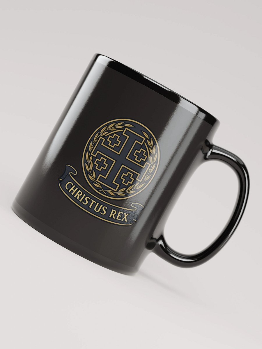 Jerusalem Cross Christus Rex mug black product image (4)