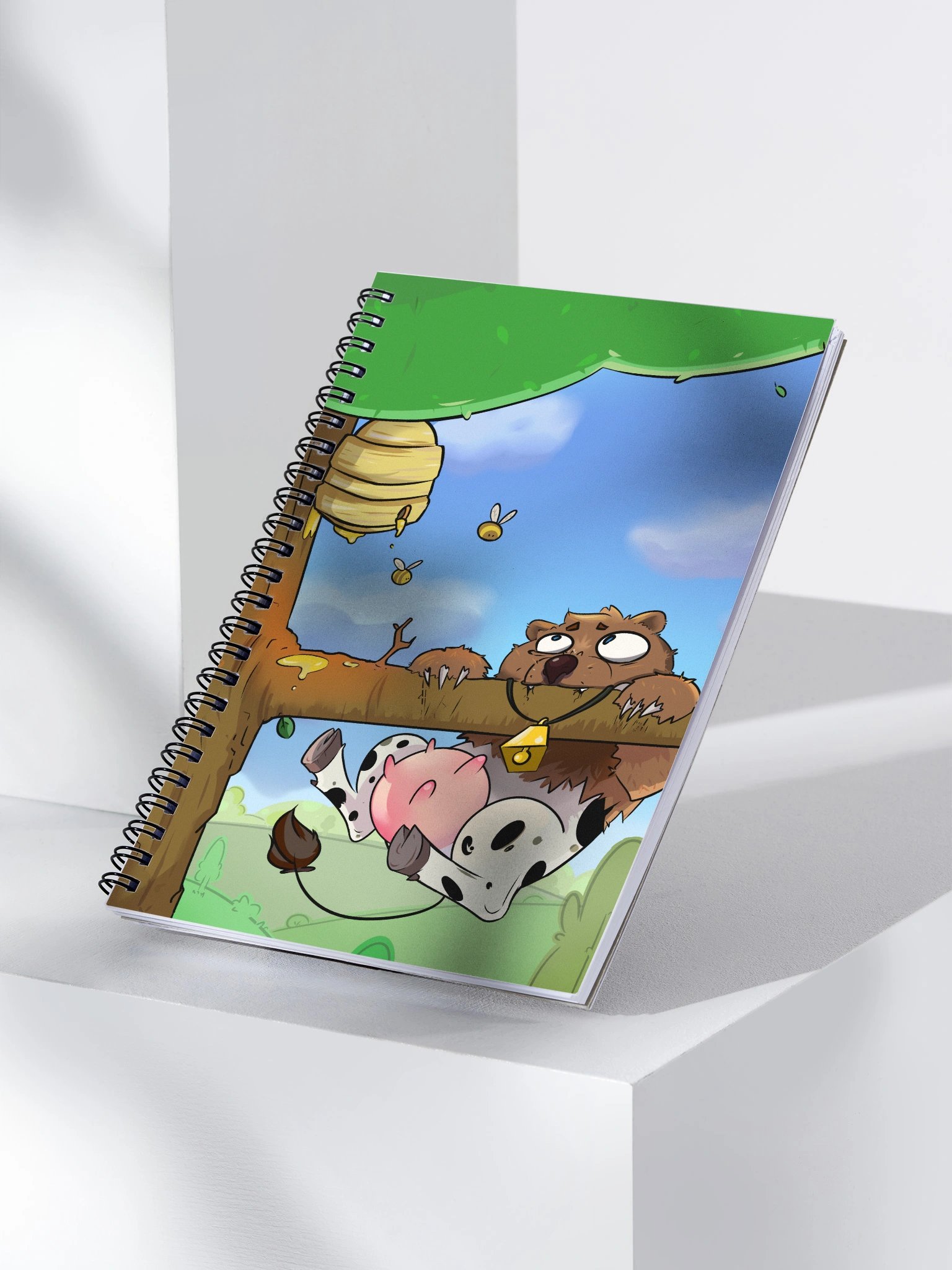Hang In There Cowbear Spiral Notebook product image (3)