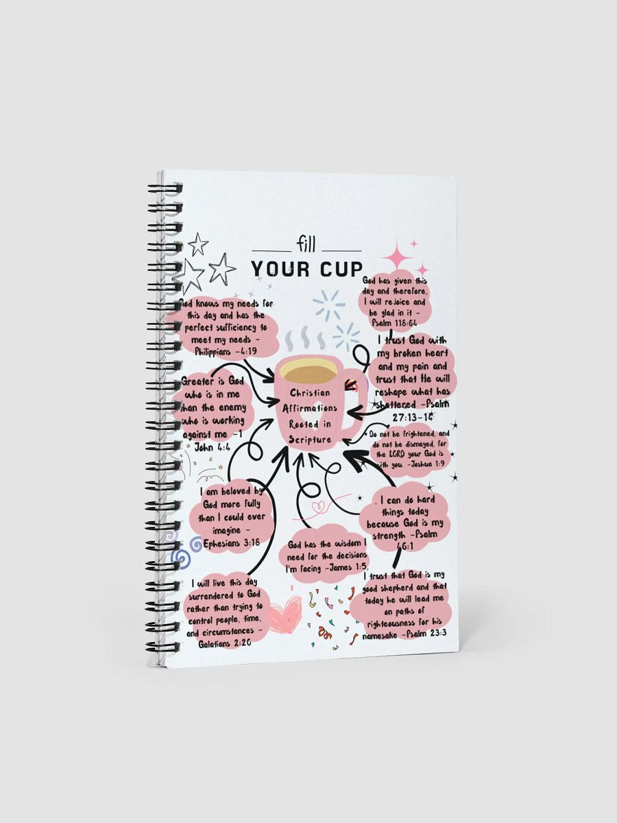 christain affirmations rooted in scripture Spiral Notebook product image (1)