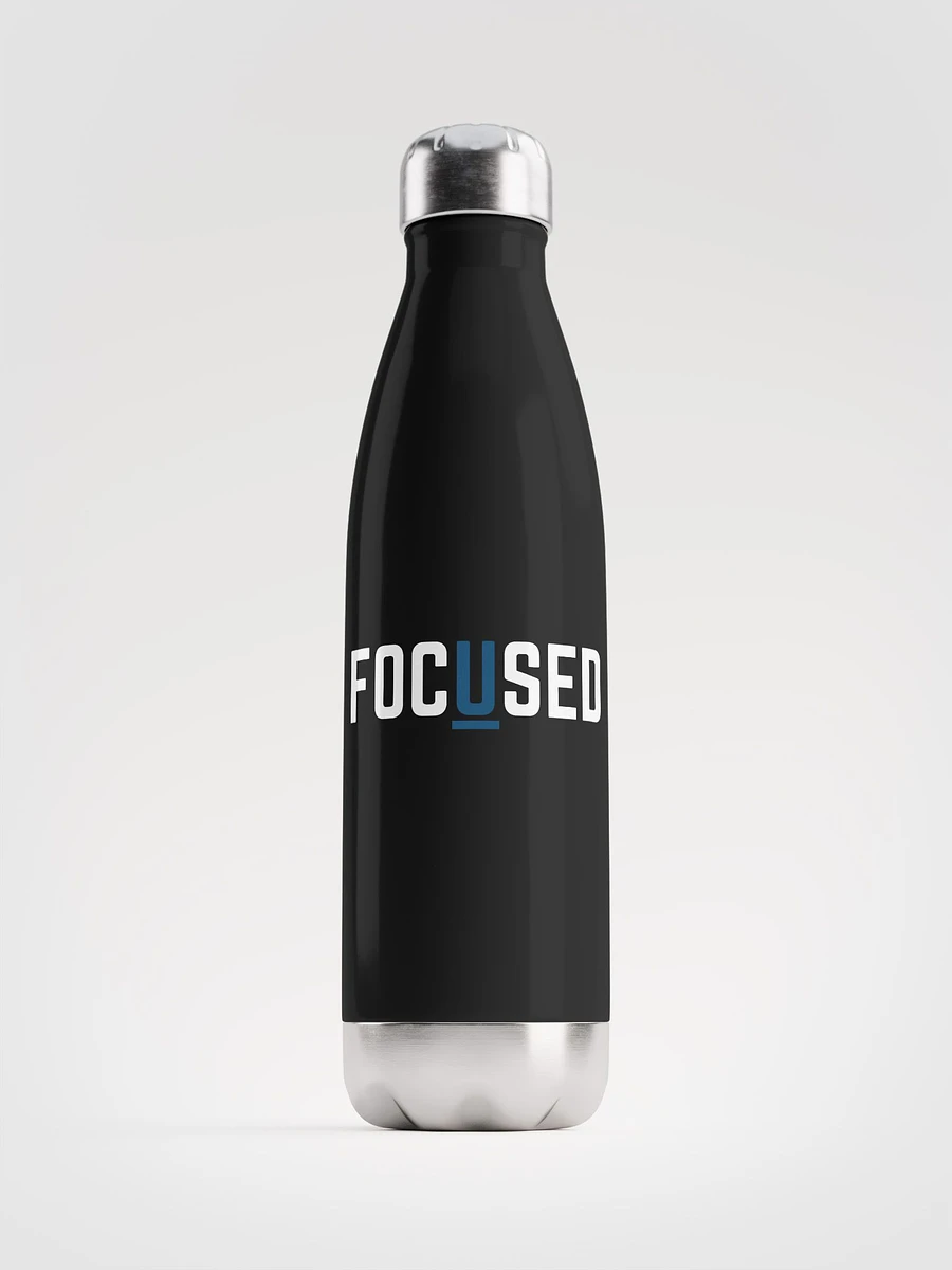 FOCUSED Stainless Steel Water Bottle (Black) product image (1)