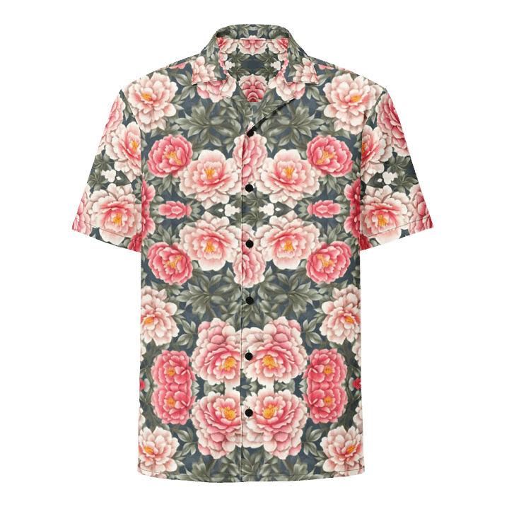 Floral Pattern Peony Flowers Hawaiian Shirt product image (1)