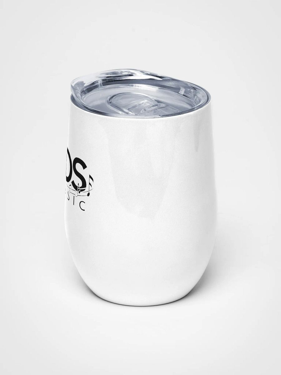 TDS Music 12oz White Insulated Stainless Steel Wine Tumbler - Music Design product image (5)