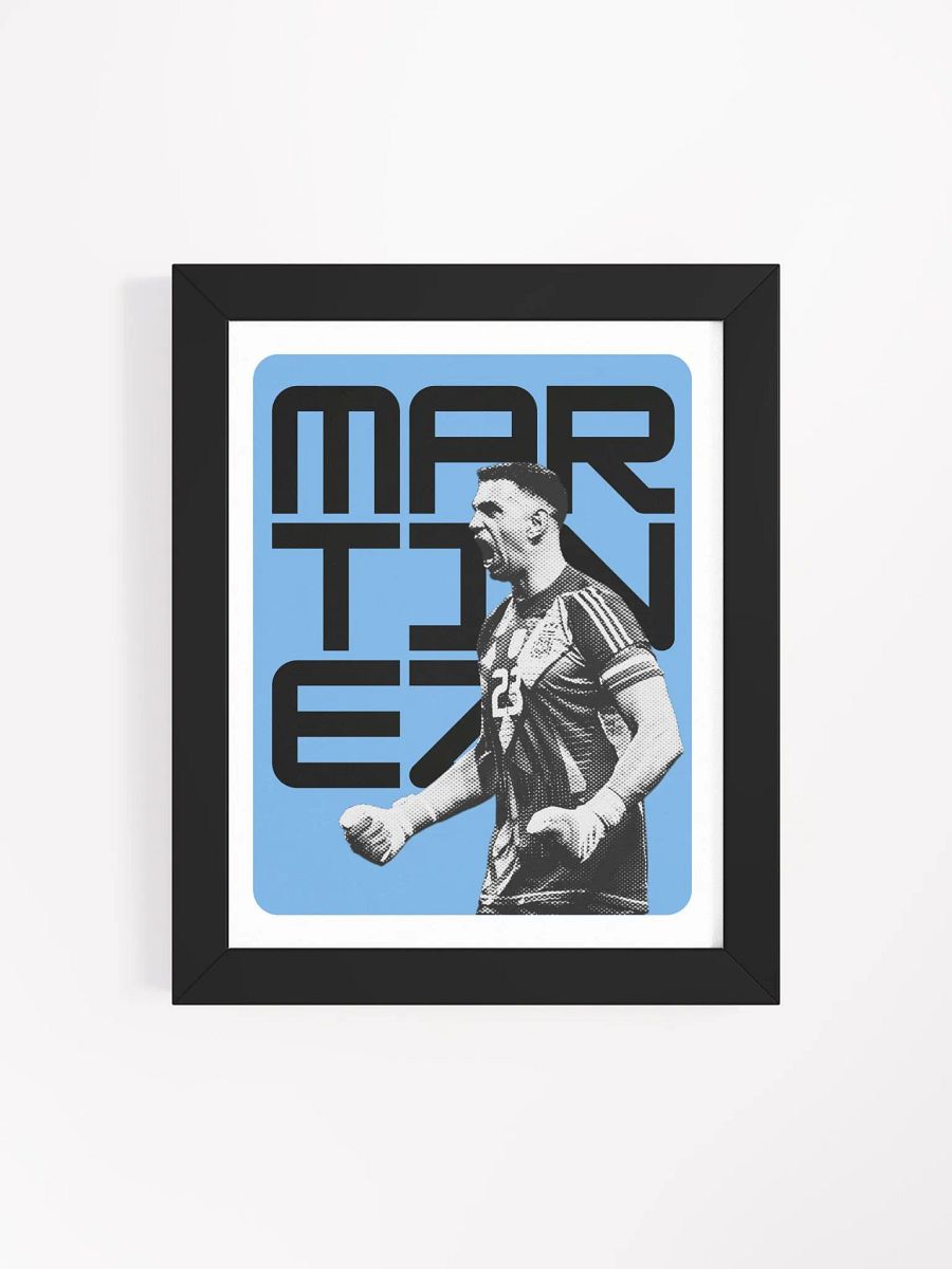 Emiliano Martínez BW Argentina Name Art Framed Print product image (1)