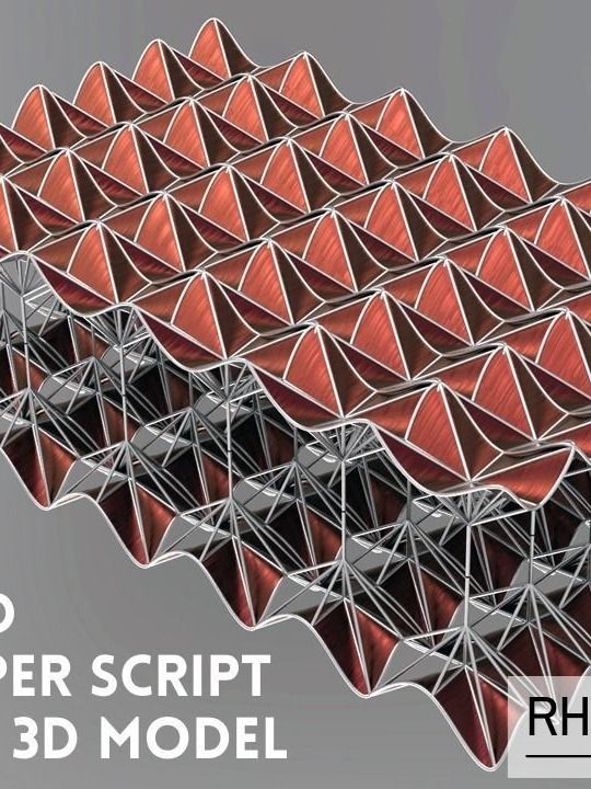 Parametric Tensile Facade Design Grasshopper Rhino Files Download product image (2)