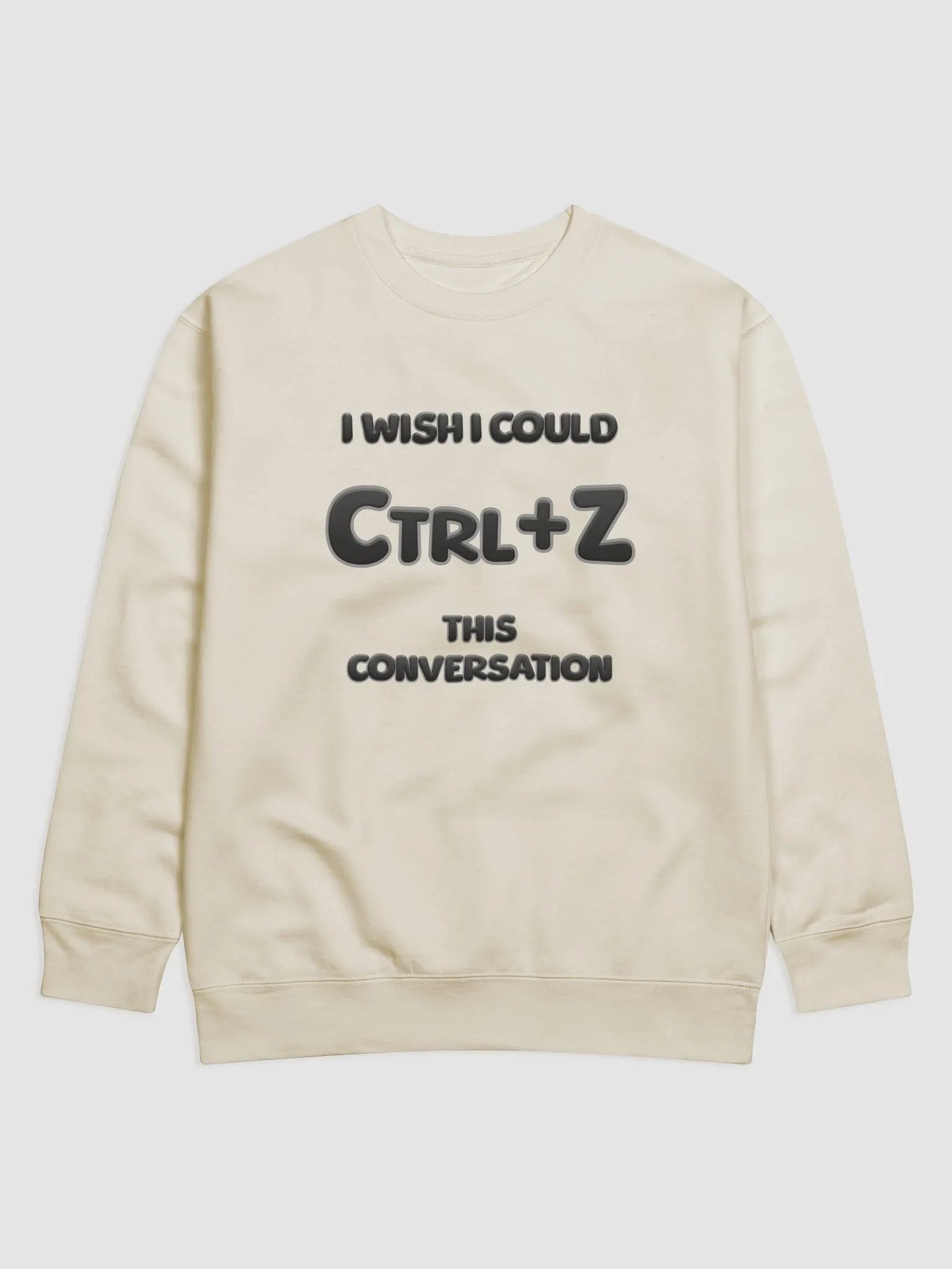 【Ctrl+Z】Black Text Premium Sweatshirt product image (1)