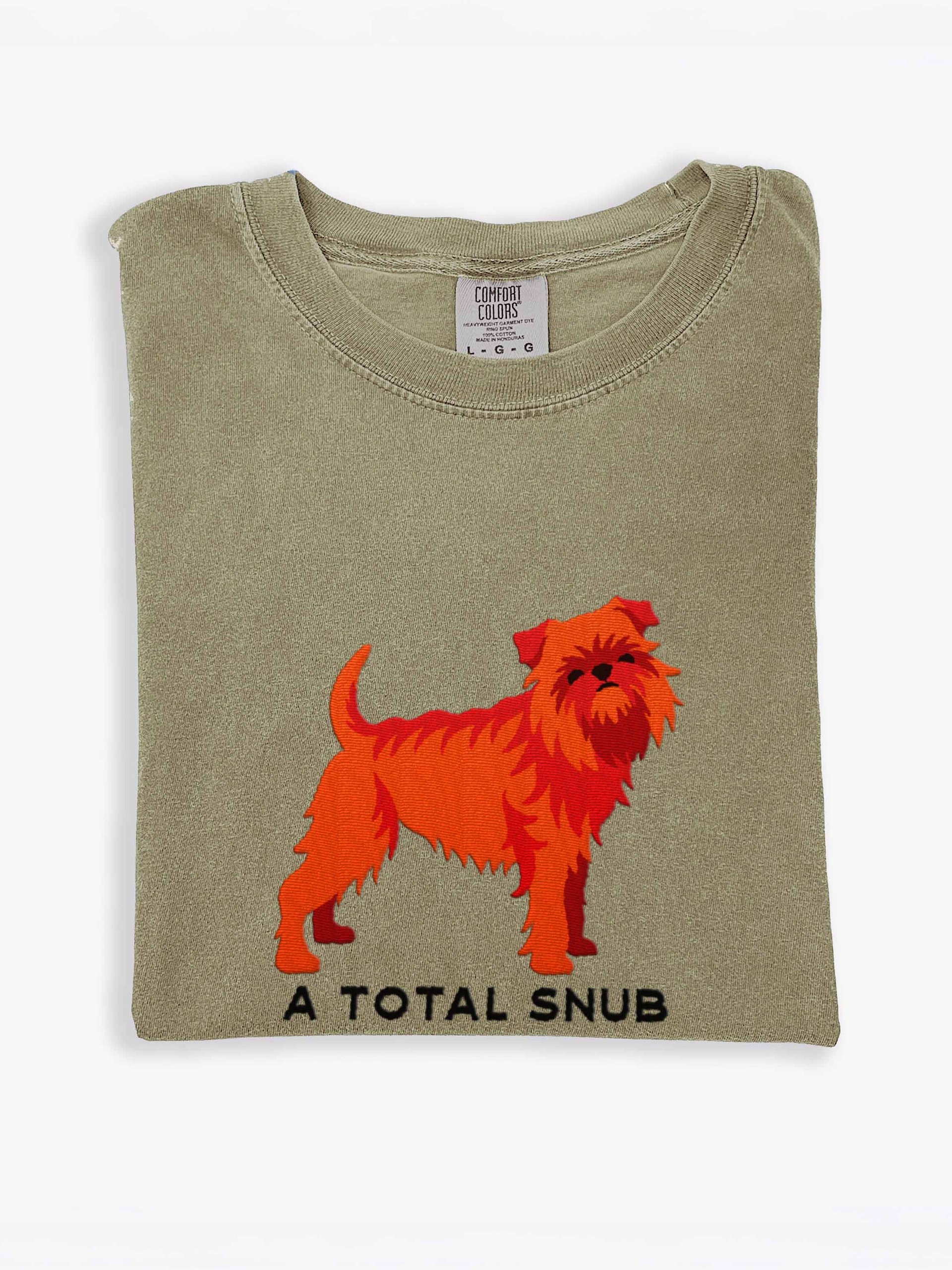 A Total Snub T-Shirt(Embroidered) of a Brussels Griffon(Red) product image (1)