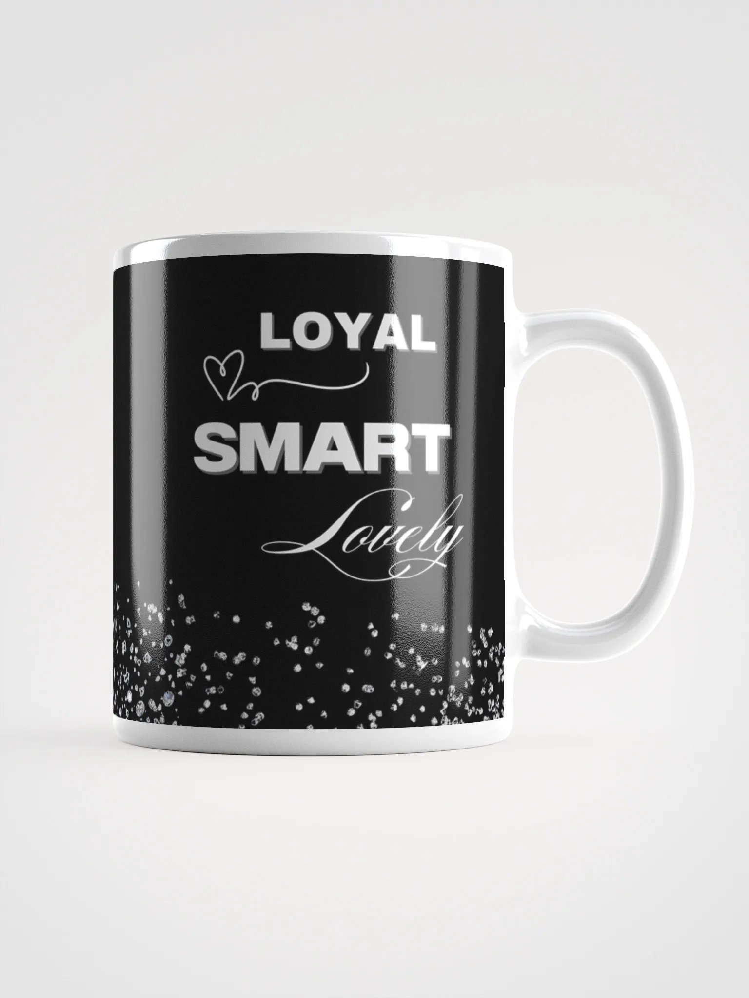 Diamond Heart White Glossy Mug product image (1)