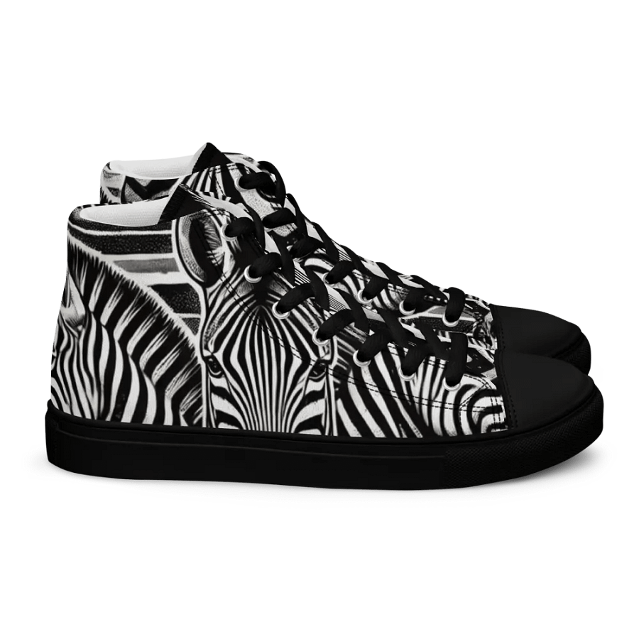 Zebra Dreams High Top Canvas Shoes product image (10)