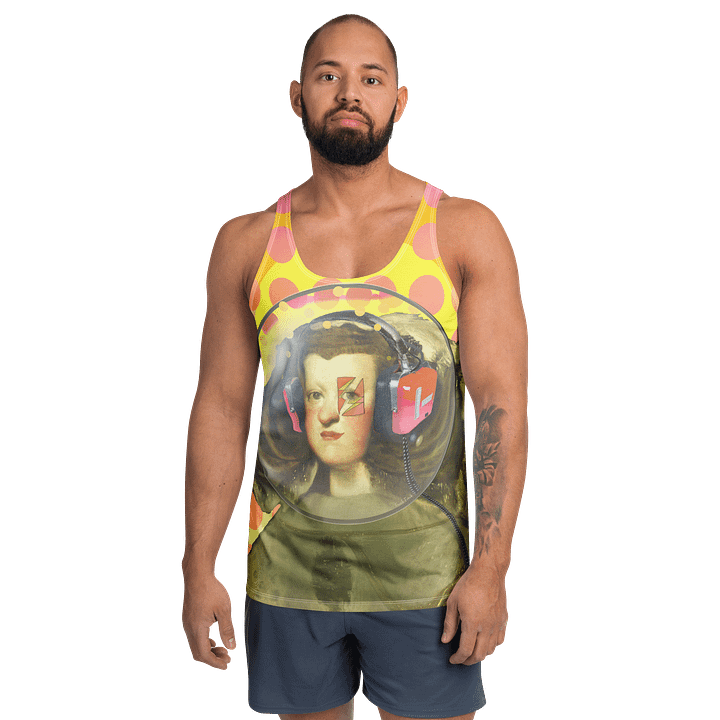 Queen of Space, by Frank Fonik (AM/FM Radio Headphone), classic synth Tribute, Regular fit Tank Top product image (1)