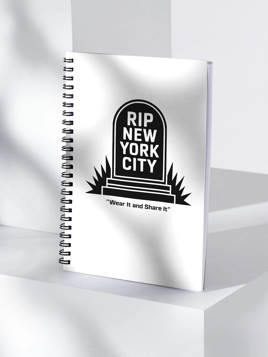 "RIP NYC" Spiral notebook - black ink (A) product image (4)