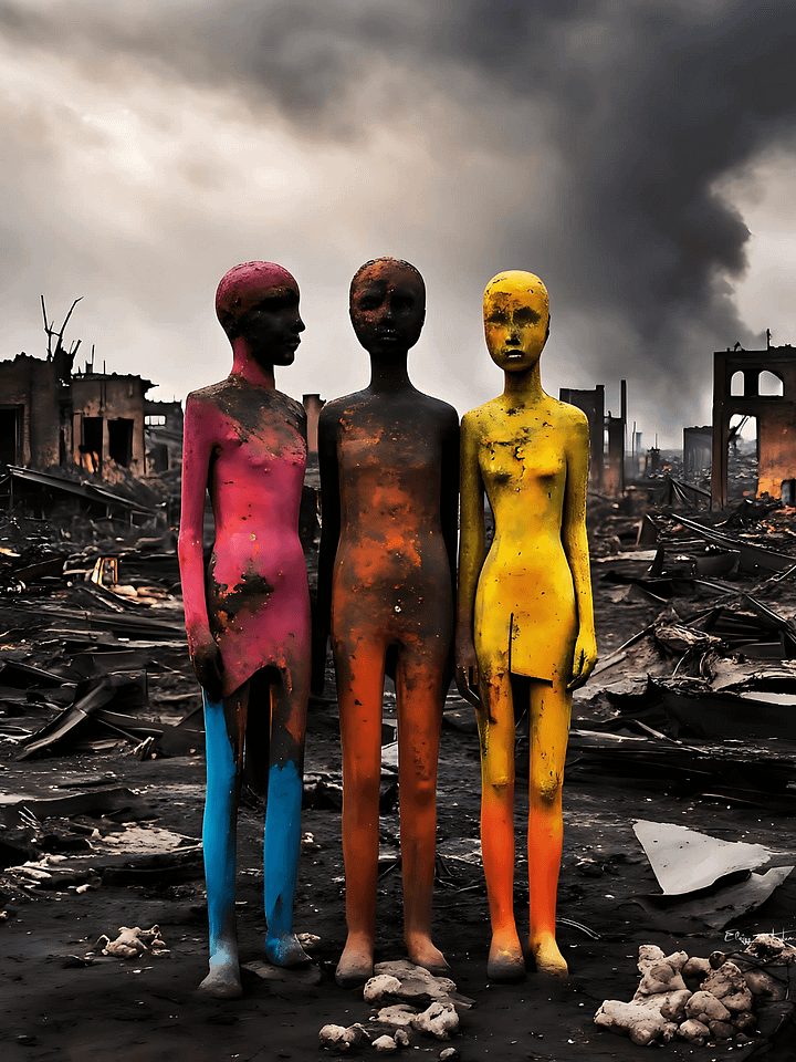 Elegy to Humanity - 10 | Canvas Art Painting product image (1)