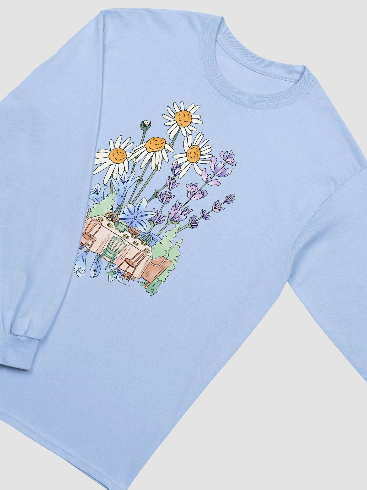 garden tea party long sleeve tee product image (3)