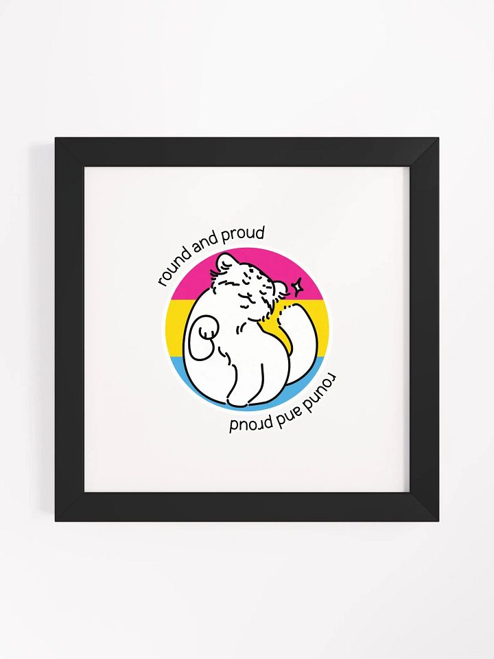 Round and Proud Manul Pansexual Version - Framed Print product image (2)
