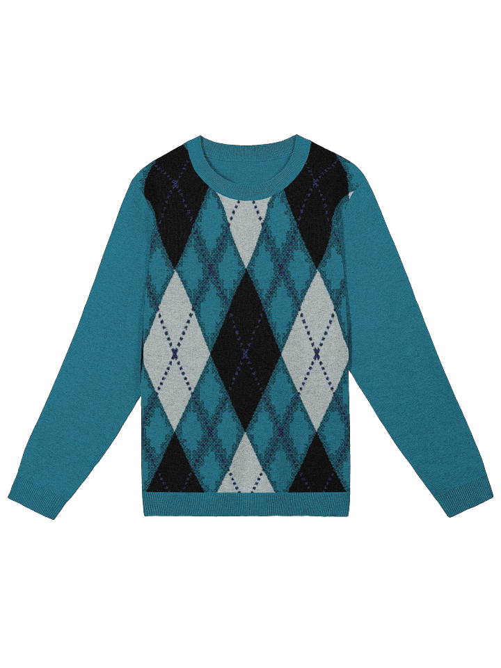 Teal Argyle Sweater product image (1)