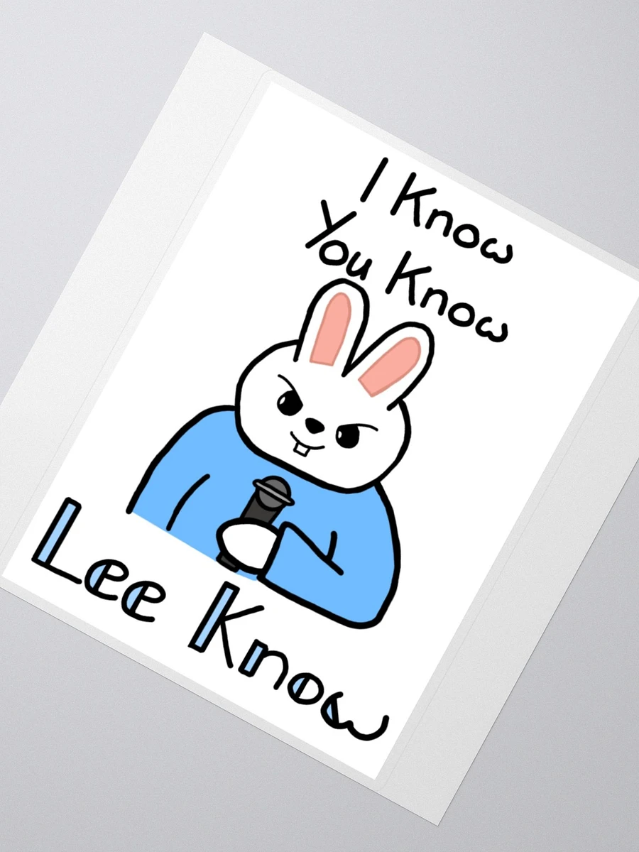 I know, you know, Lee know large sticker product image (2)