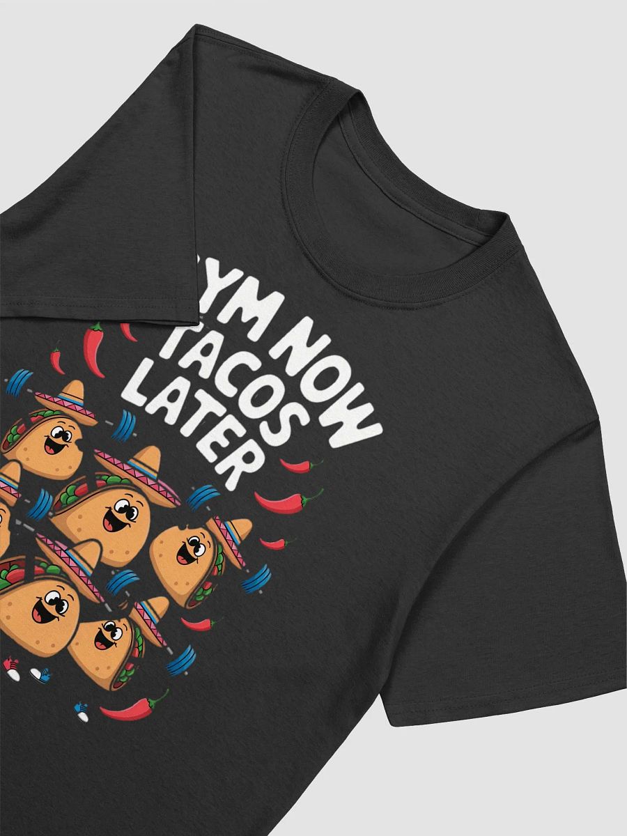 Funny "Gym Now, Tacos Later" Workout T-Shirt – Cute Taco Weightlifting Design product image (9)