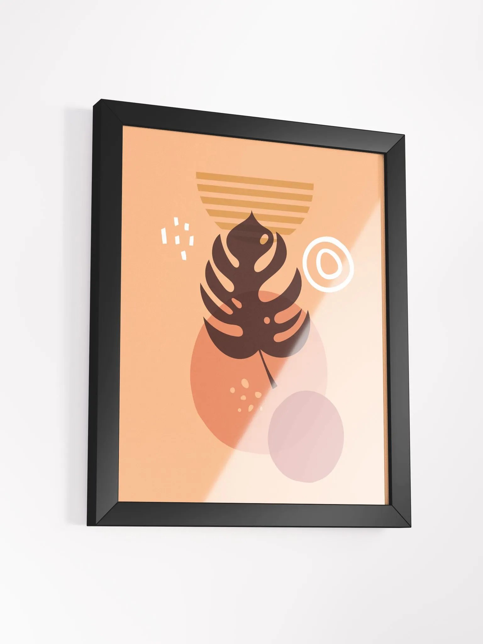 Geometric Leaf Elegance Framed Poster product image (30)
