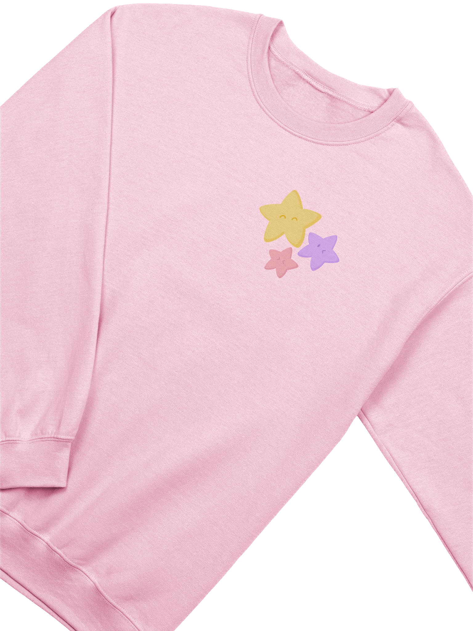 little stars crewneck sweatshirt (pink) product image (3)