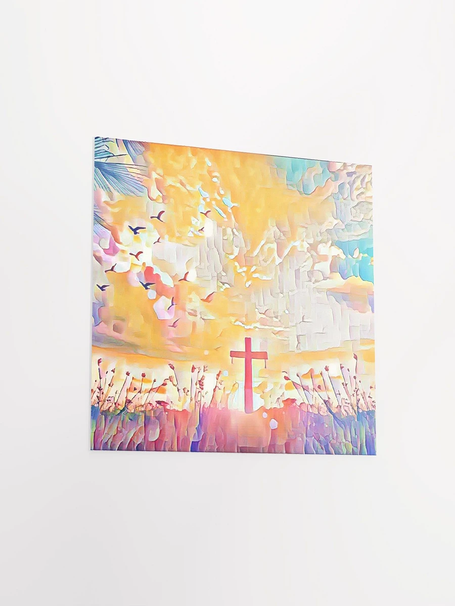 Christian Cross In A Field Of Flowers Art Print product image (4)