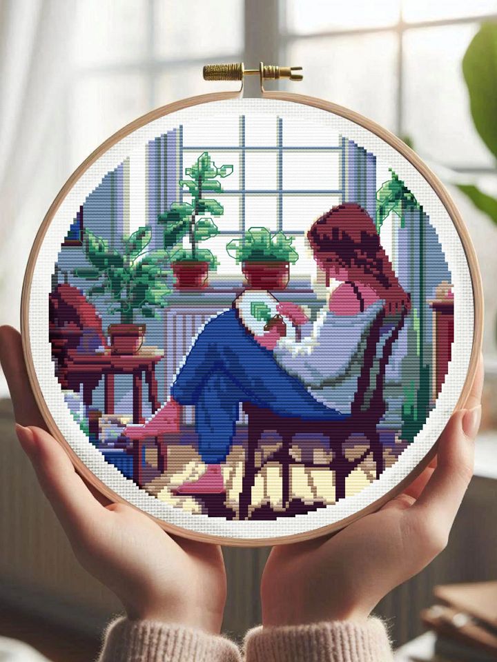 Cosy Girl Cross Stitching product image (1)
