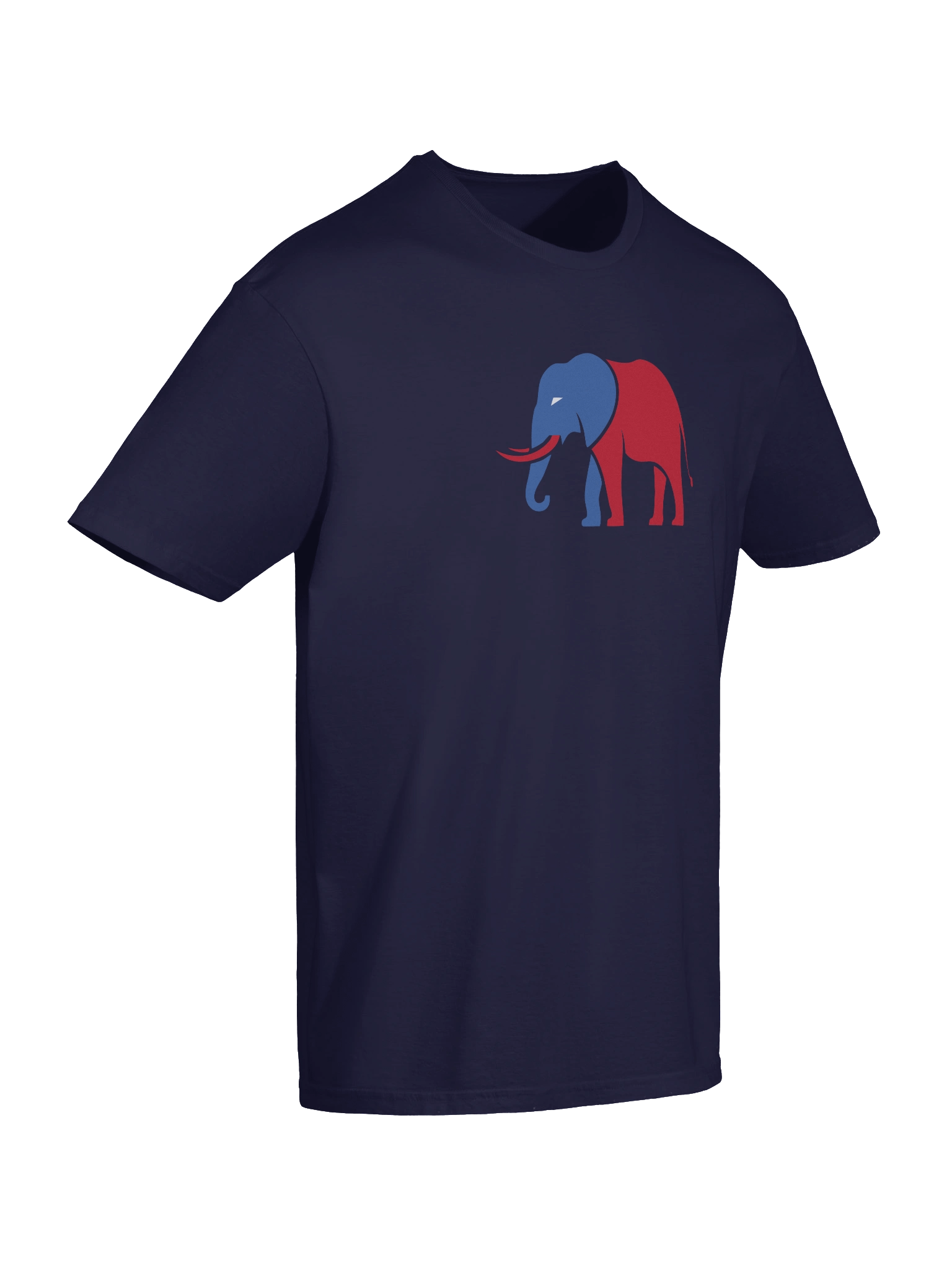 Royal Blue Red Elephant Profile T-Shirt product image (10)