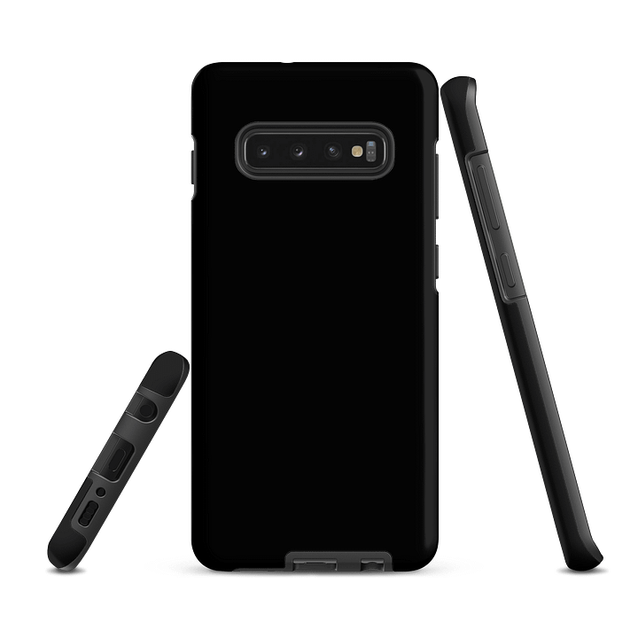 Black Solid Colour Samsung® Matte Tough Case product image (3)