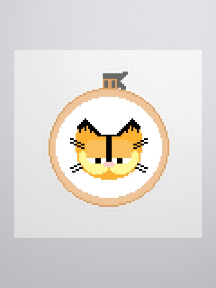 Garfield cross stitch sticker product image (1)