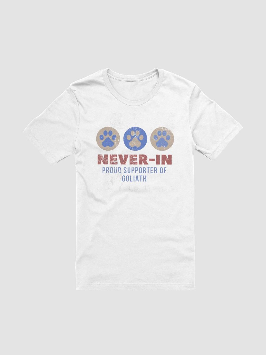 Never In Goliath Supporter - Weathered - White Shirt product image (1)