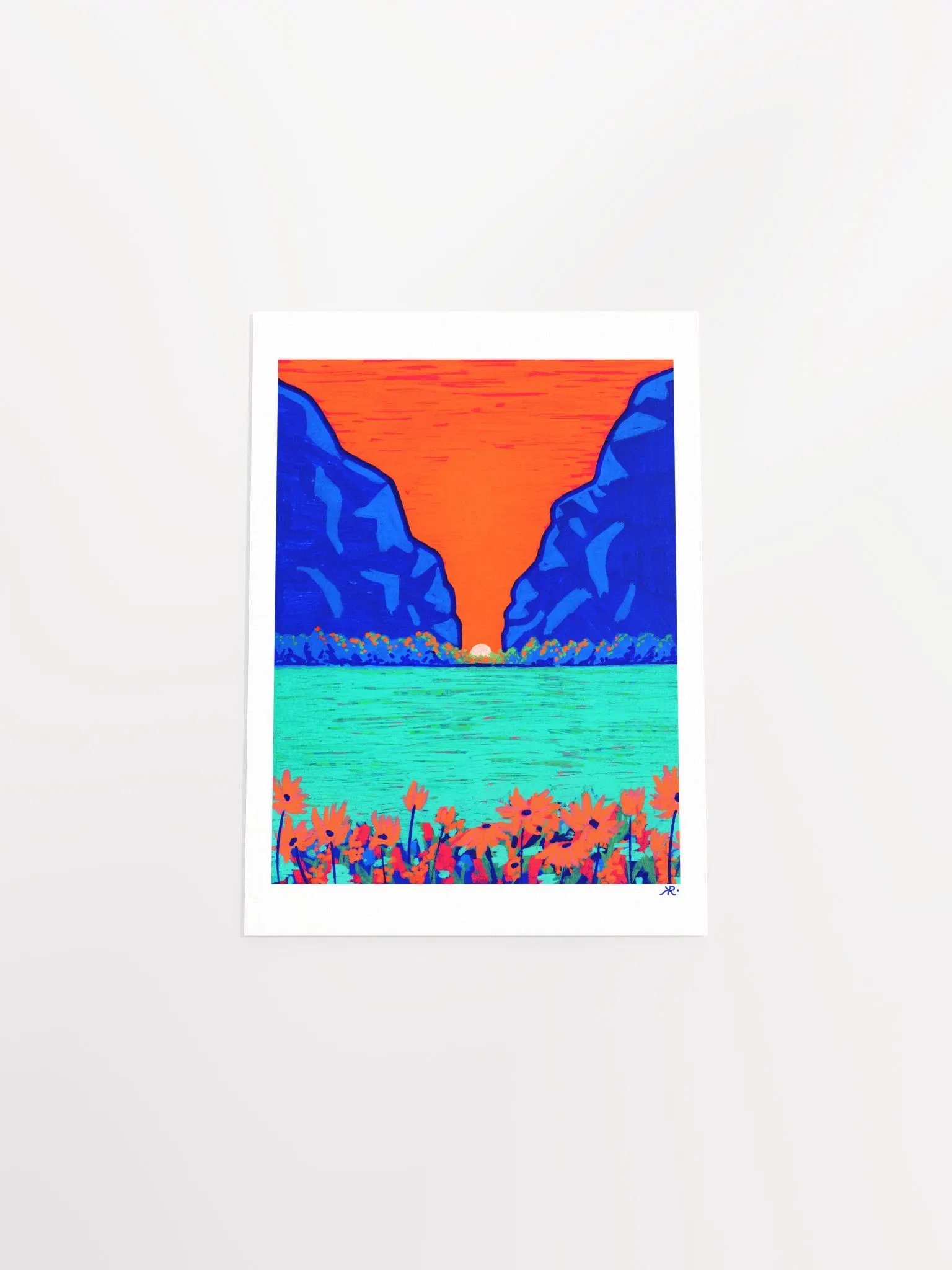 Cobalt Cascade Blooms | Vibrant Landscape product image (4)