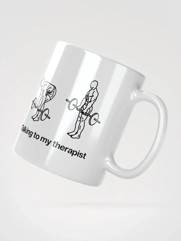 talking to my therapist (deadlift) mug - 100% ceramic product image (1)