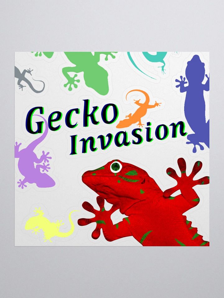 Gecko Invasion Sticker product image (1)