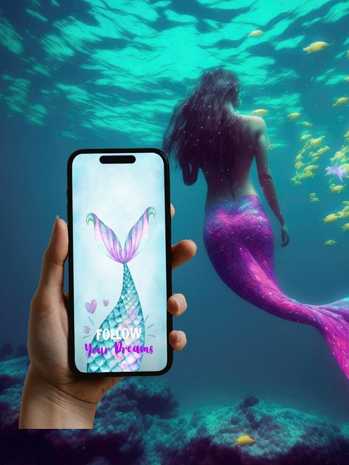 🤩 Follow Your Dreams Digital Phone Wallpaper PDF Download 🤩 product image (1)