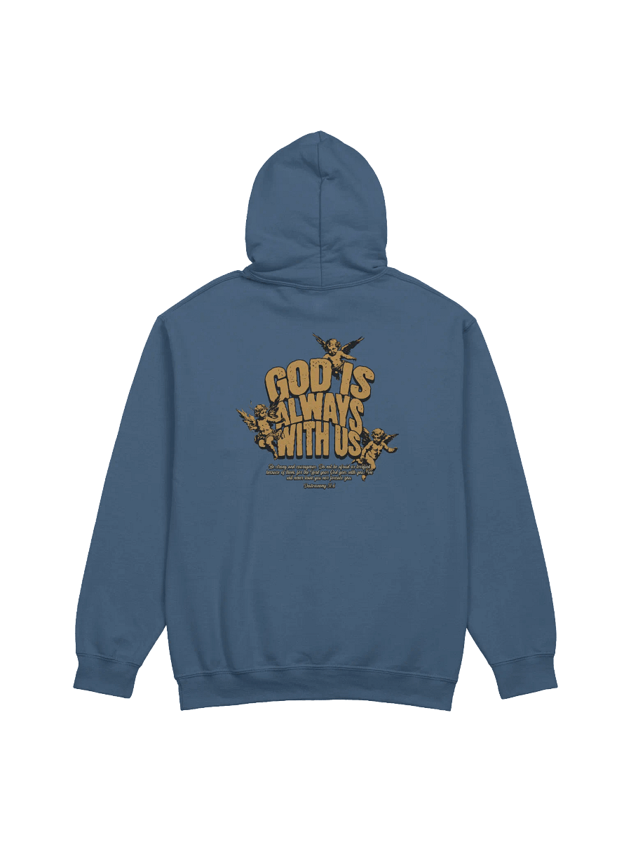 God Is Always With Us Hoodie | Christian Faith Sweatshirt with Bible Verse product image (3)