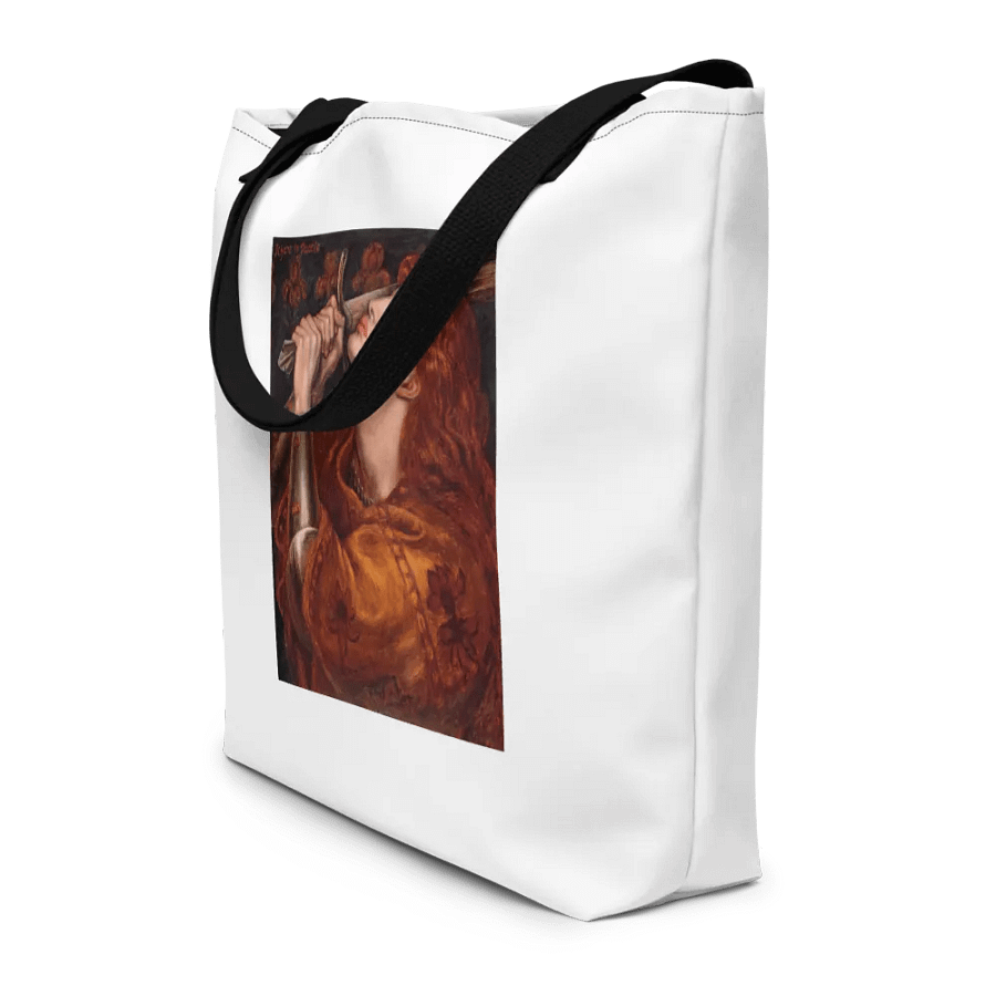 ''Joan of Arc'' by Rossetti Large Tote Bag w/ Pocket product image (4)