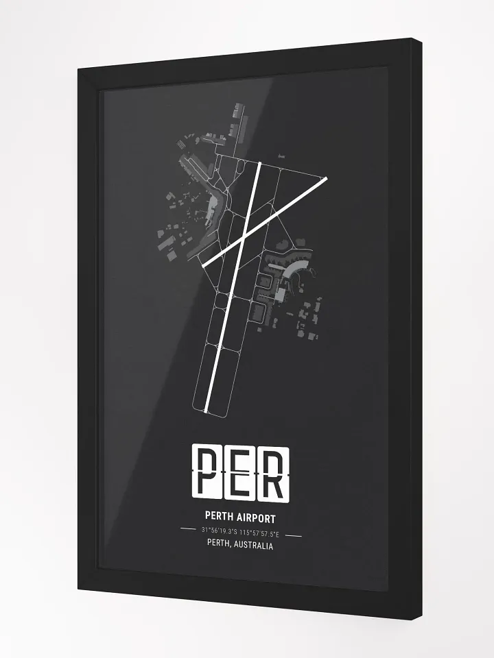 Framed Airport PER Premium Map On Matt Paper product image (2)