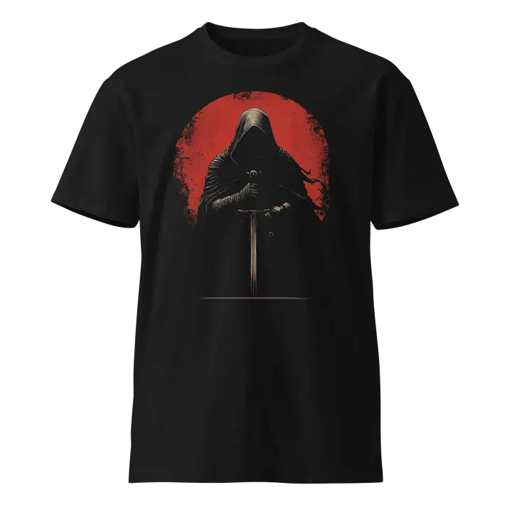 Hooded Wraith in Blood Moon + AS Colour Unisex Premium T-Shirt product image (1)