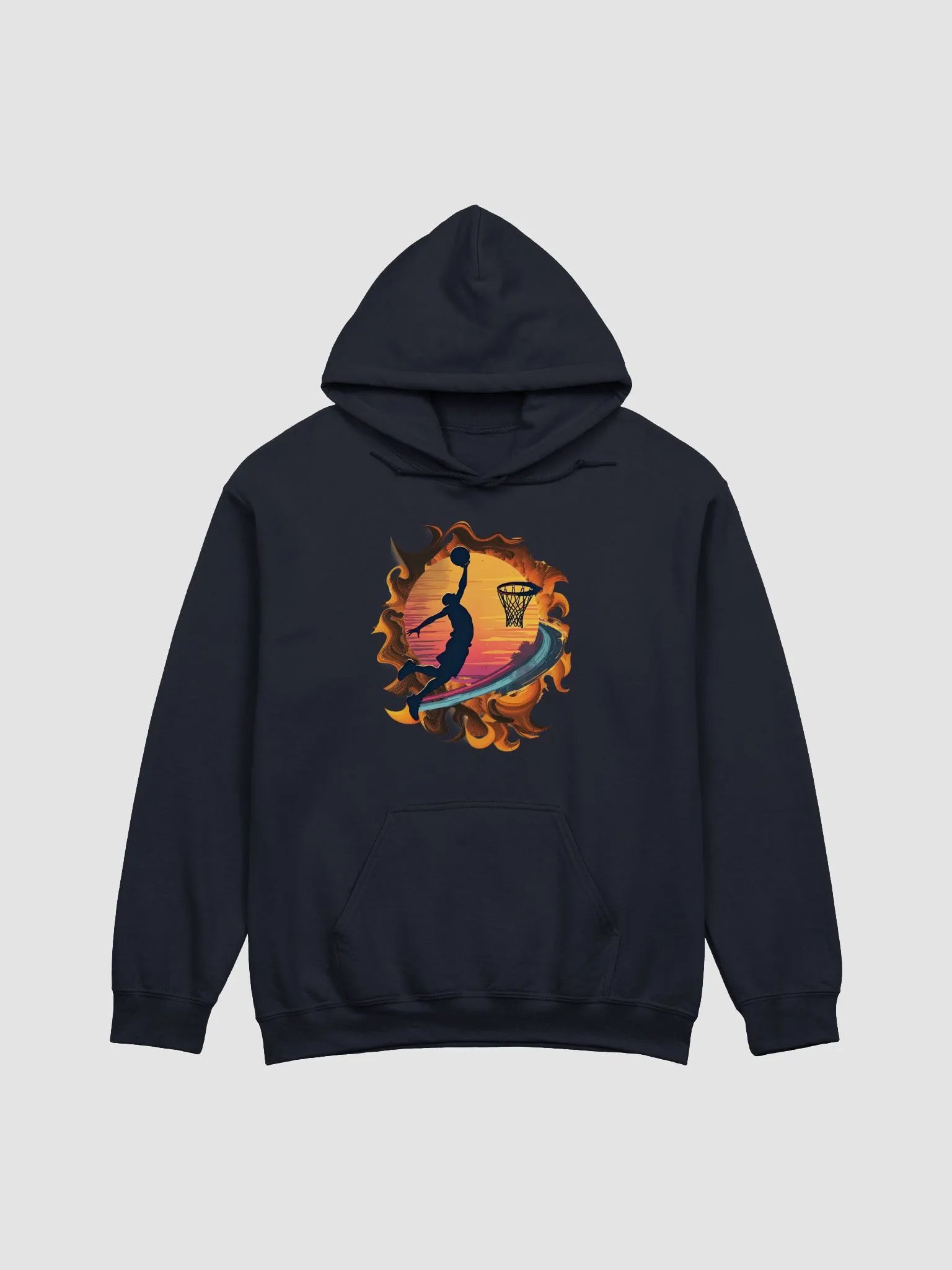 Space Shooter Basketball Sunset Slam Dunk Hoodie product image (13)