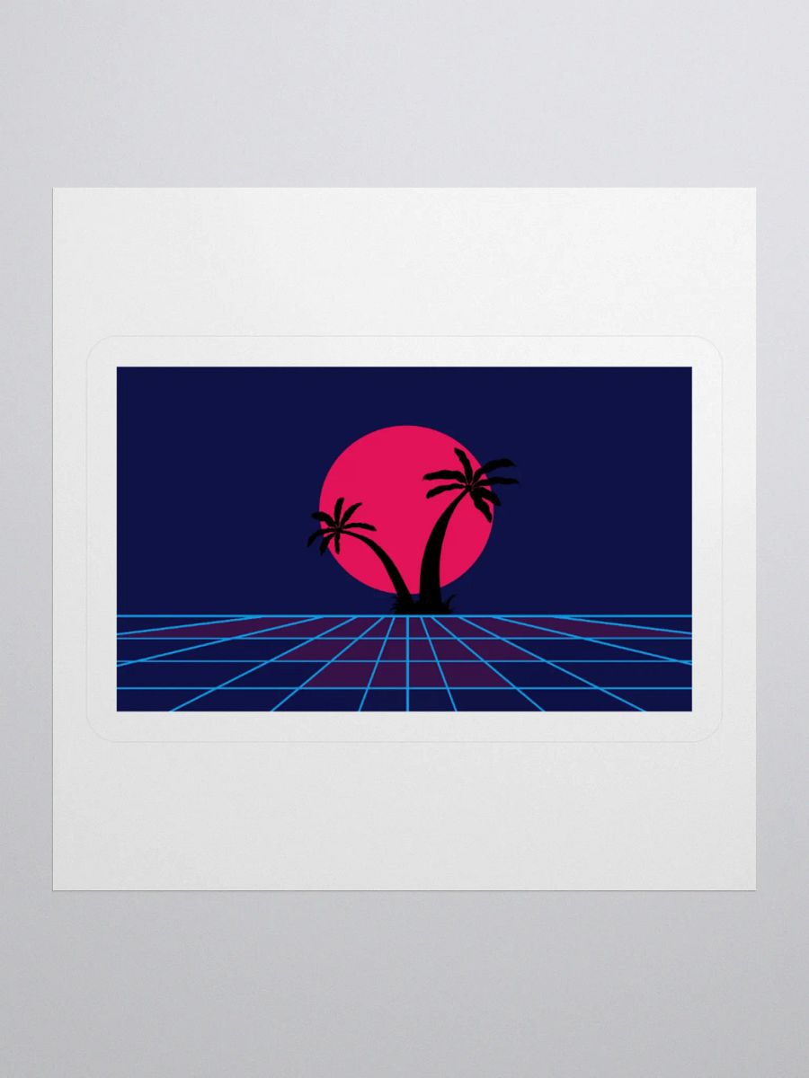 Tropical Vaporwave Kiss Cut Stickers product image (3)