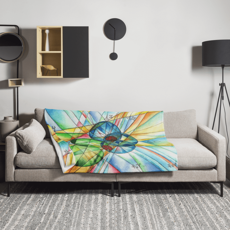 Circles to Circles #2 - Stereographic Projection Mathematical Art Blanket product image (2)